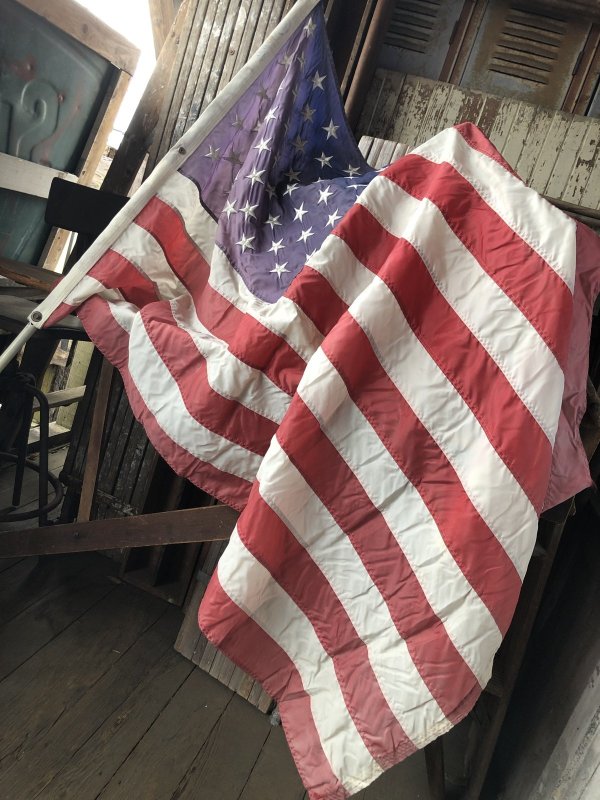 画像30: 60s Vintage Annin and Co Stars and Stripes United States American Flag 50 Stars (A326)