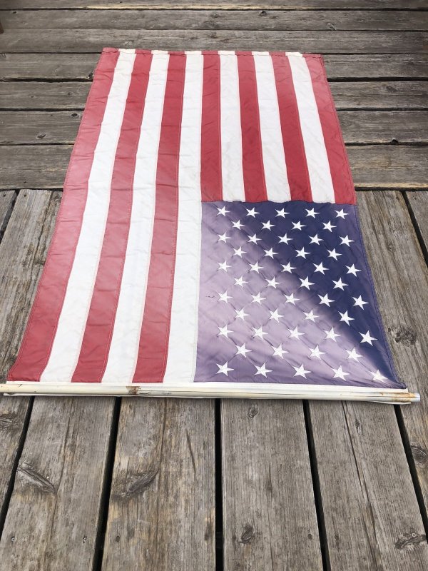 画像28: 60s Vintage Annin and Co Stars and Stripes United States American Flag 50 Stars (A326)
