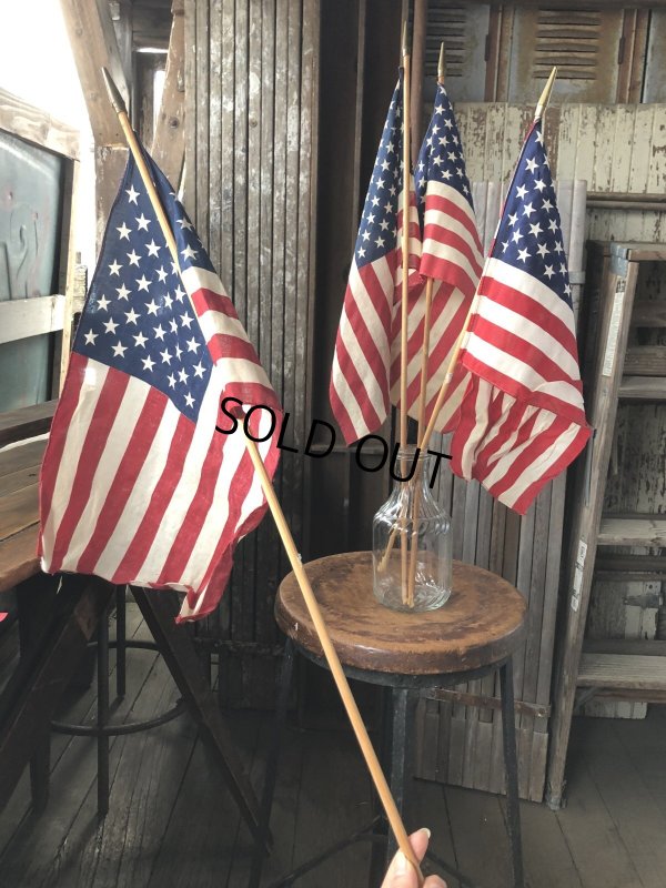 画像9: Vintage Stars and Stripes United States American Flag 50 Stars 79cm /29x42 cm (A327)