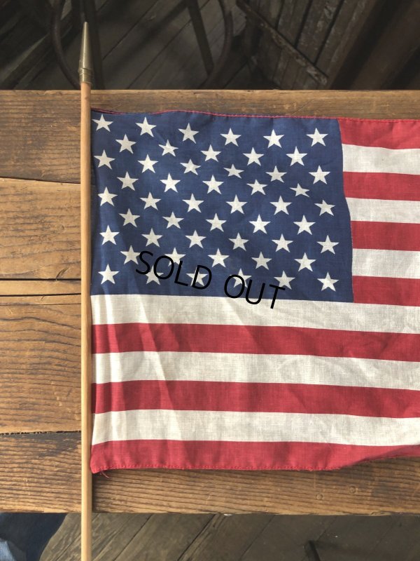 画像3: Vintage Stars and Stripes United States American Flag 50 Stars 79cm /29x42 cm (A327)