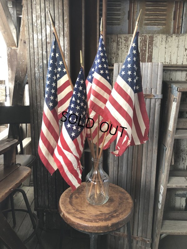 画像10: Vintage Stars and Stripes United States American Flag 50 Stars 79cm /29x42 cm (A327)