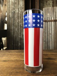 Vintage Groovy American Old Glory Stars and Stripes Glass 45 (A333) 　