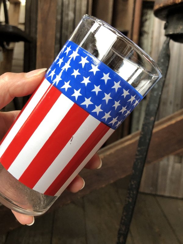 画像6: Vintage Groovy American Old Glory Stars and Stripes Glass 72 (A332) 　
