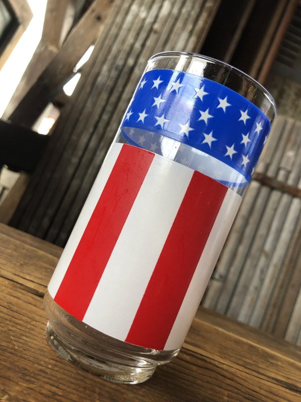 画像2: Vintage Groovy American Old Glory Stars and Stripes Glass 50 (A331) 　