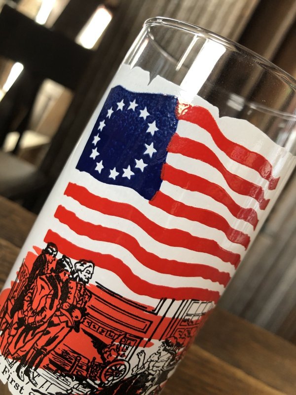画像7: 70s Vintage Coca Cola Heritage Glass First Stars and Stripes (A340) 　
