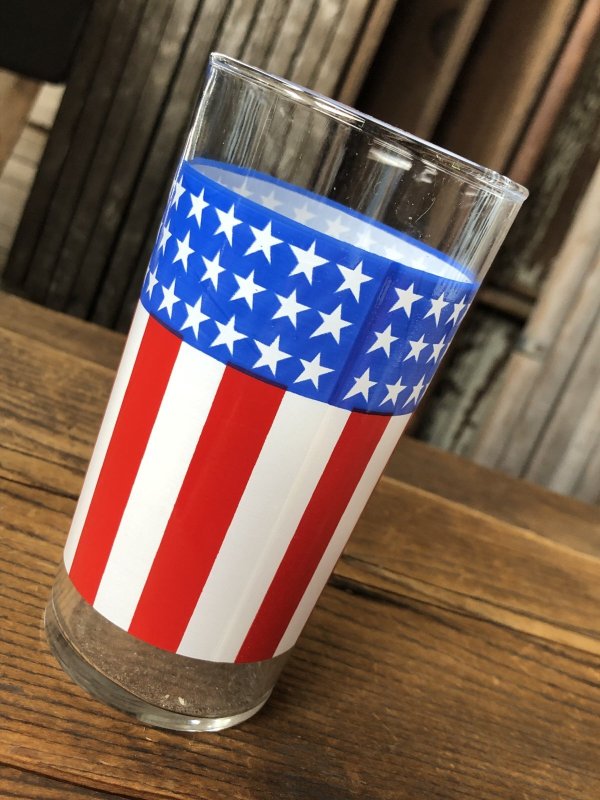 画像2: Vintage Groovy American Old Glory Stars and Stripes Glass 72 (A332) 　