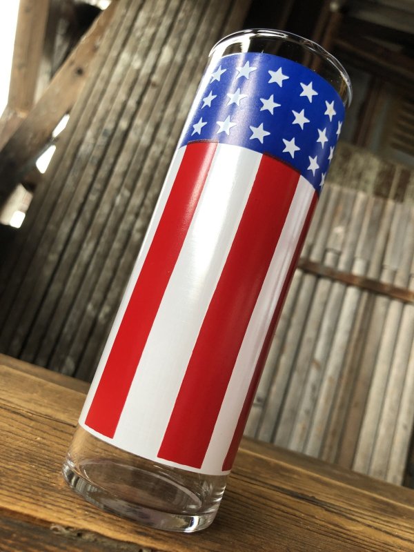 画像2: Vintage Groovy American Old Glory Stars and Stripes Glass 45 (A333) 　