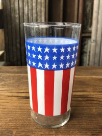 Vintage Groovy American Old Glory Stars and Stripes Glass 72 (A332) 　