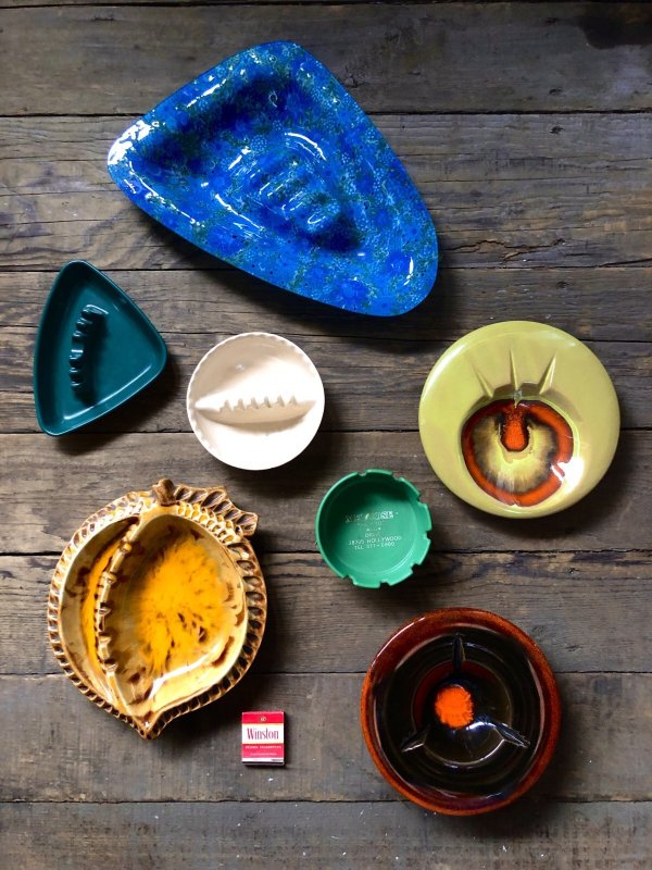 画像10: Vintage MCM Ceramic Ashtray Higgins Country Garden (A344) 