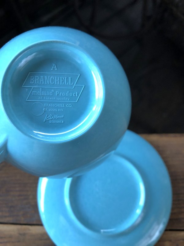 画像3: Vintage BRANCHELL Melmac Turquoise blue C/S (A348)