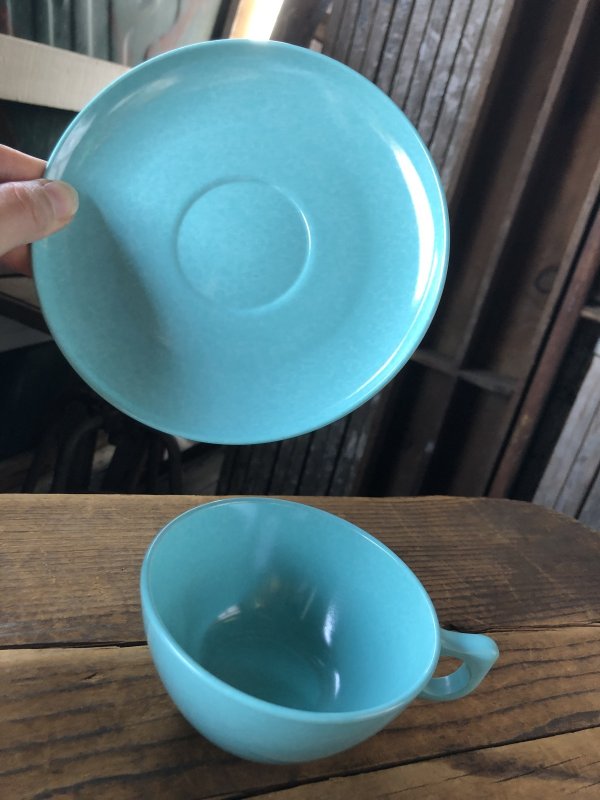 画像8: Vintage BRANCHELL Melmac Turquoise blue C/S (A352)