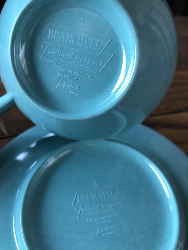 画像7: Vintage BRANCHELL Melmac Turquoise blue C/S (A352)