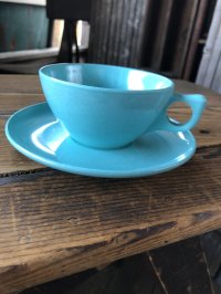 Vintage BRANCHELL Melmac Turquoise blue C/S (A352)