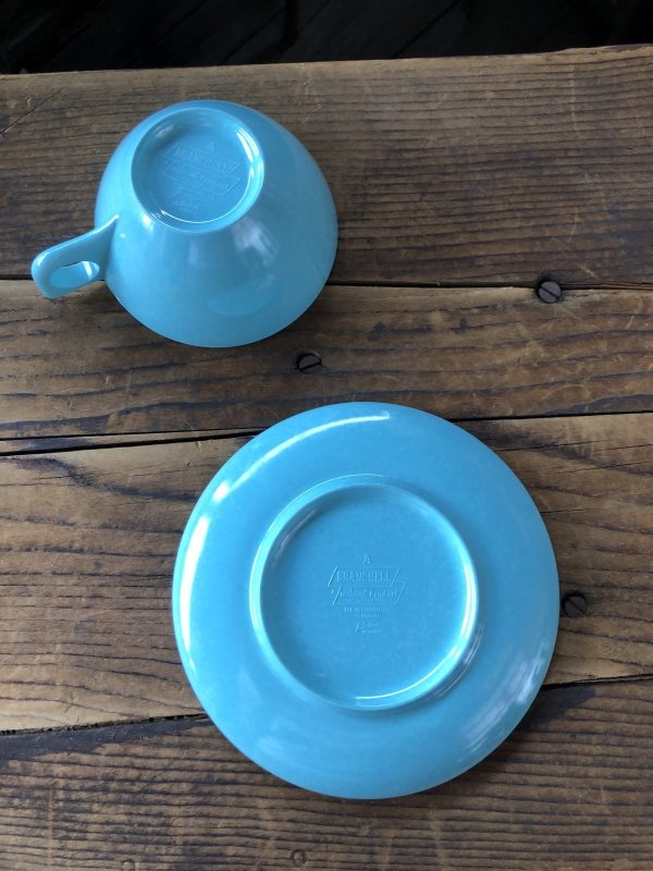 画像6: Vintage BRANCHELL Melmac Turquoise blue C/S (A352)