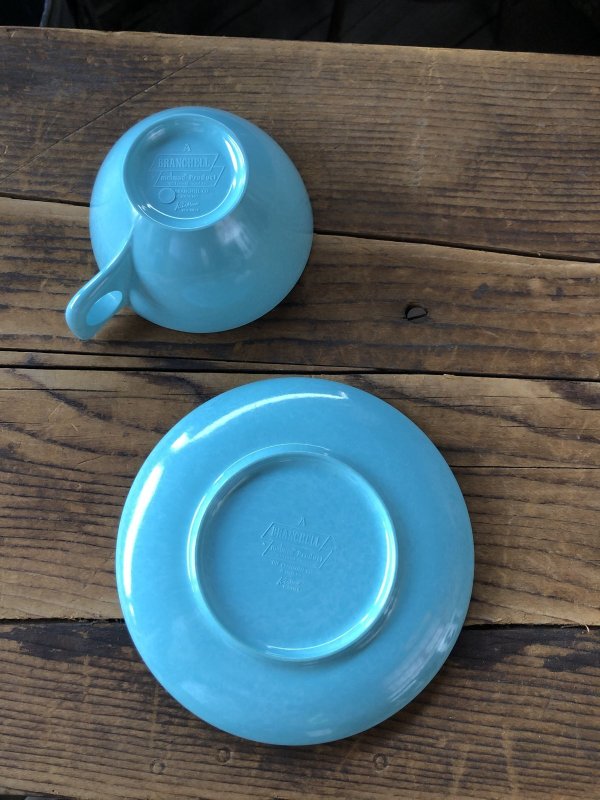 画像6: Vintage BRANCHELL Melmac Turquoise blue C/S (A349)