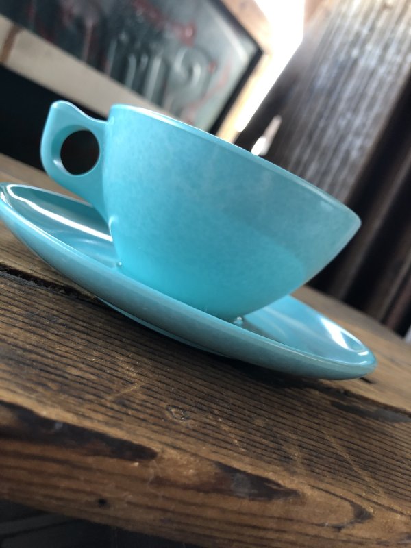 画像3: Vintage BRANCHELL Melmac Turquoise blue C/S (A352)