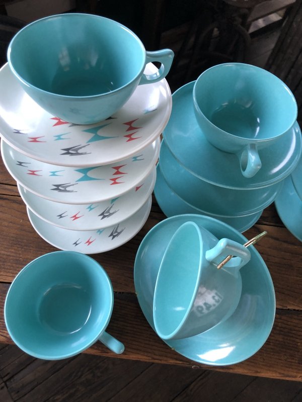 画像11: Vintage BRANCHELL Melmac Turquoise blue C/S (A350)