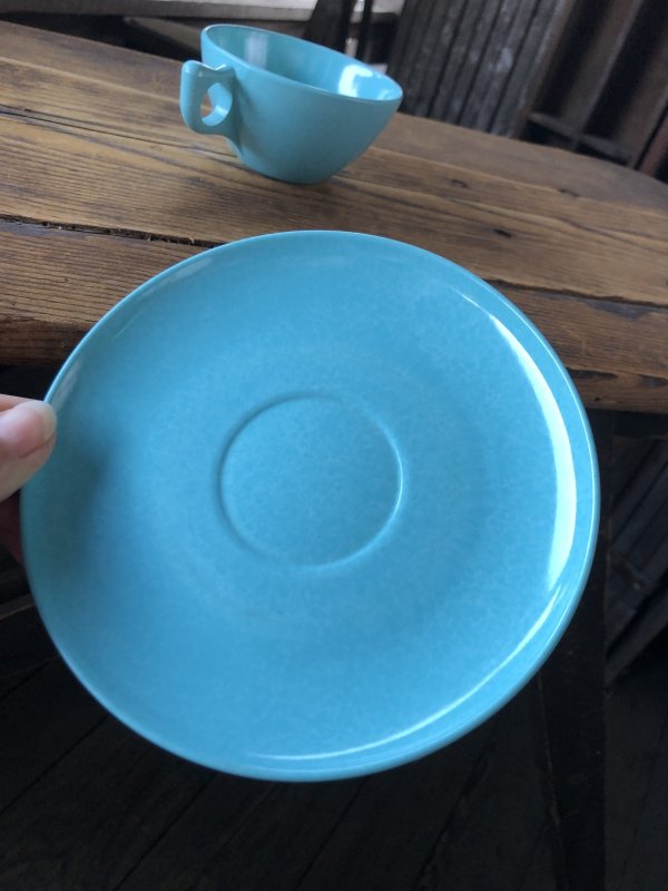画像2: Vintage BRANCHELL Melmac Turquoise blue C/S (A348)