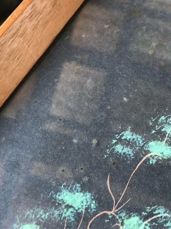 画像17: 50s Vintage MCM African Tribal Art w/Frame SET (A358)