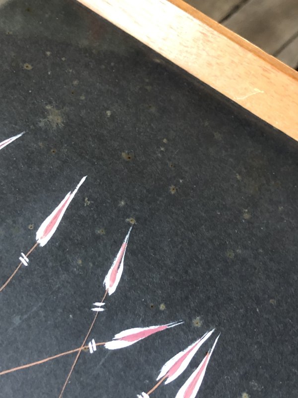 画像16: 50s Vintage MCM African Tribal Art w/Frame SET (A358)