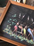 画像7: 50s Vintage MCM African Tribal Art w/Frame SET (A358) (7)