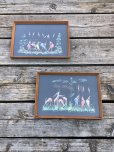 画像29: 50s Vintage MCM African Tribal Art w/Frame SET (A358) (29)