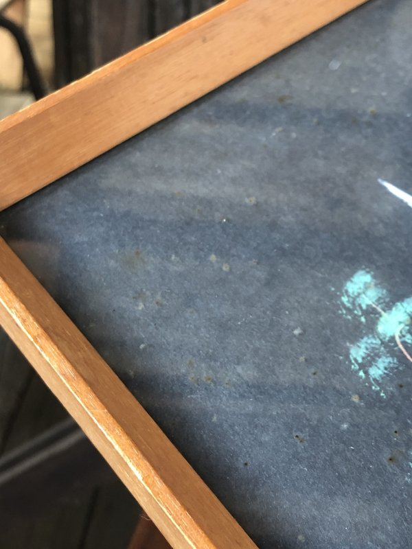 画像18: 50s Vintage MCM African Tribal Art w/Frame SET (A358)