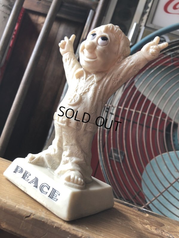 画像2: 70s Vintage Russ and Berry PEACE Sillisculpts Figure Message Doll (A361) 
