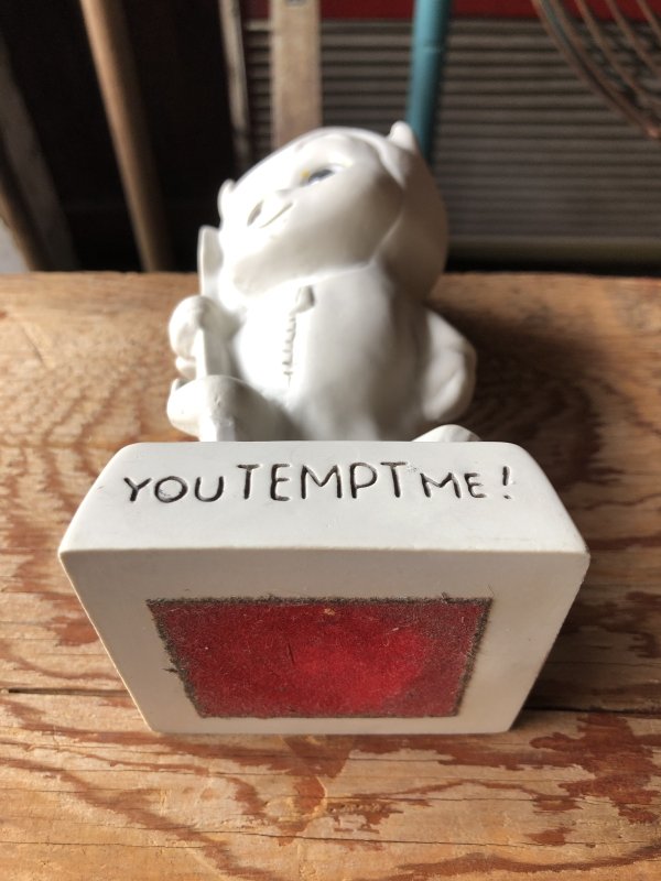 画像7: 70s Vintage American Greetings Co WHITE DEVIL Message Doll " YOU TEMPT ME! " (A362) 
