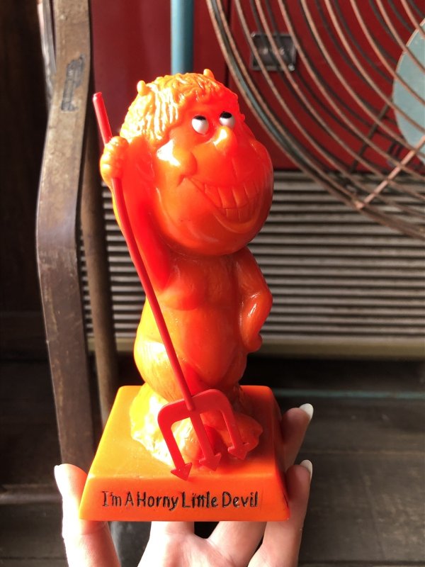 画像10: 70s Vintage Russ and Berry RED DEVIL Sillisculpts Figure Message Doll “ I'm A Horny Little Devil ” (A363) 