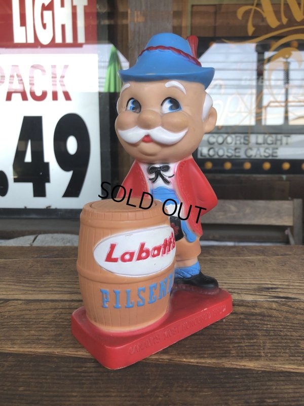画像1: 70s Vintage LABATT'S PILSNER Beer Advertising Vinyl Doll (A364)