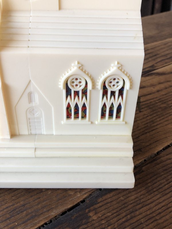 画像12: 50s Vintage Raylite Lighted Musical Windup Church (A382)