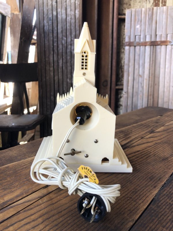 画像7: 50s Vintage Raylite Lighted Musical Windup Church (A382)