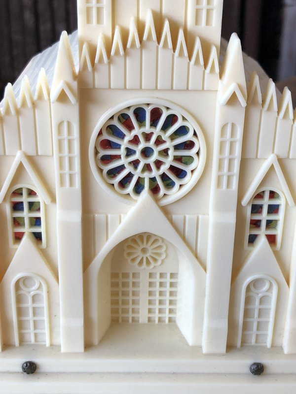 画像10: 50s Vintage Raylite Lighted Musical Windup Church (A382)