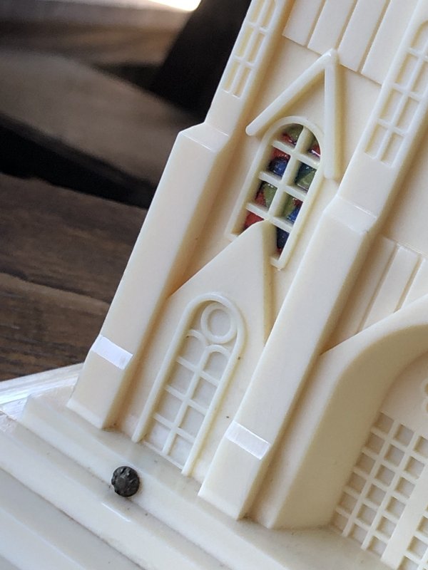 画像9: 50s Vintage Raylite Lighted Musical Windup Church (A382)