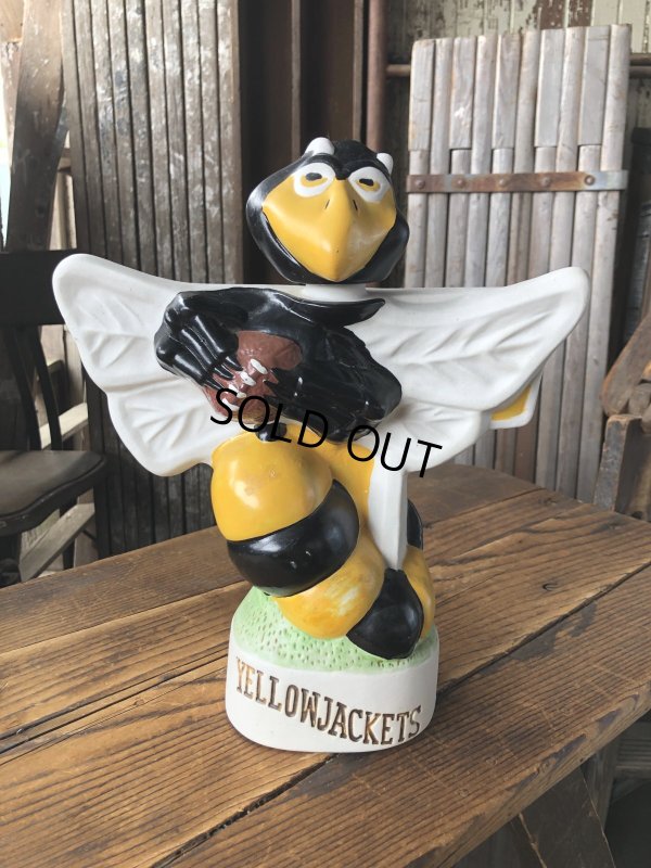 画像1: 70s Vintage McCormick Georgia Tech Football Mascot Yellowjackets Decanter (A383)