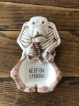 画像2: Vintage Nodding Skeleton KEEP ON SMOKING Ceramic Ashtray Made in JAPAN (A388) (2)