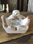 画像9: Vintage Nodding Skeleton KEEP ON SMOKING Ceramic Ashtray Made in JAPAN (A388) (9)