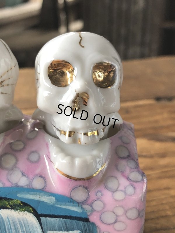 画像8: Vintage Nodding Skulls Salt and Pepper Ceramic Shakers Made in JAPAN (A389)