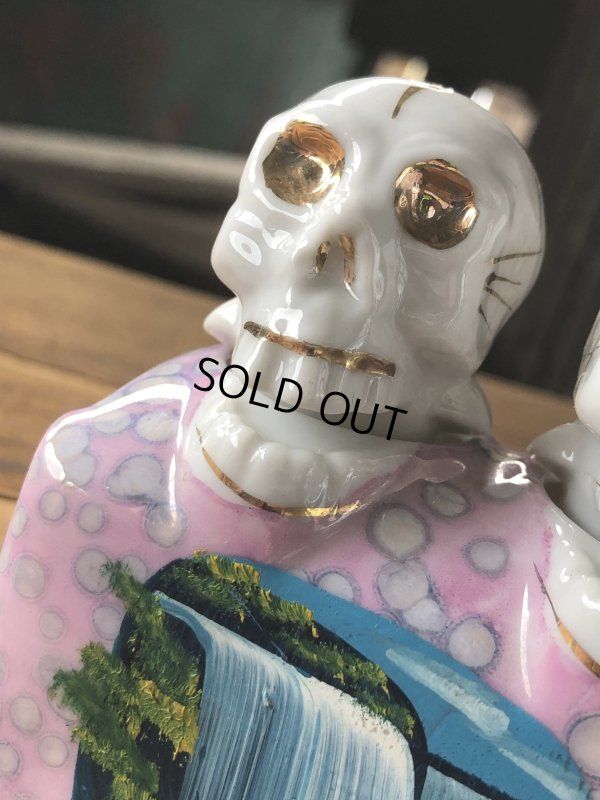 画像7: Vintage Nodding Skulls Salt and Pepper Ceramic Shakers Made in JAPAN (A389)
