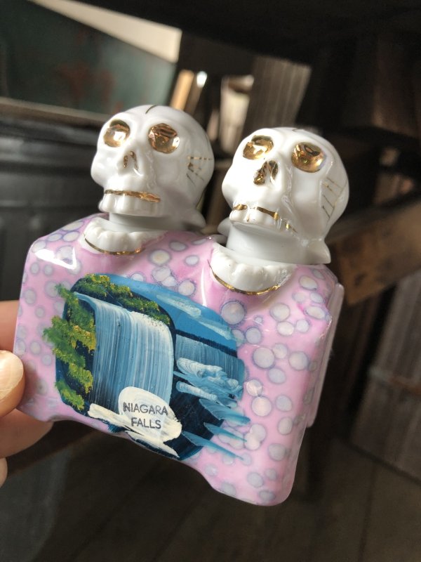 画像18: Vintage Nodding Skulls Salt and Pepper Ceramic Shakers Made in JAPAN (A389)