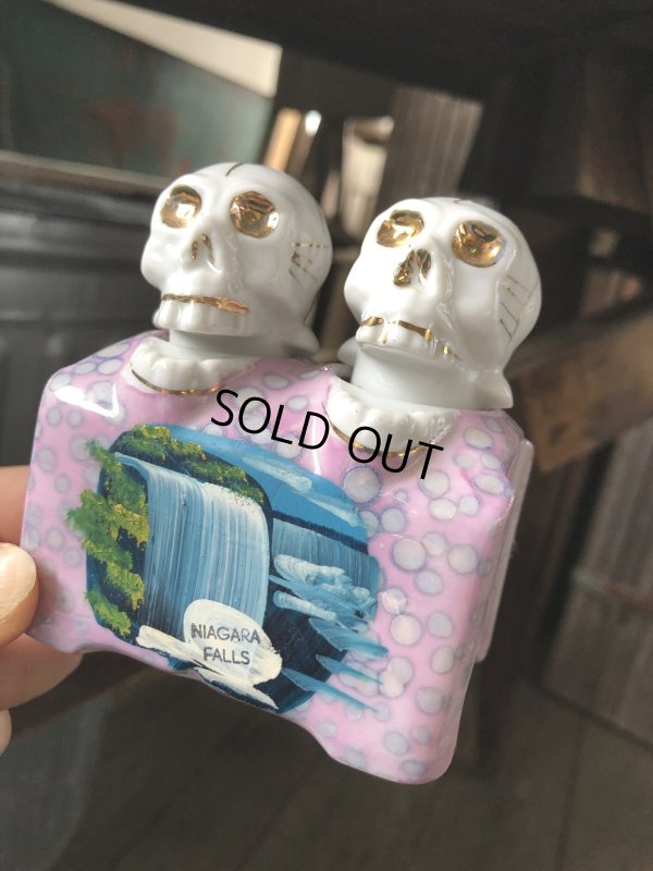 画像18: Vintage Nodding Skulls Salt and Pepper Ceramic Shakers Made in JAPAN (A389)