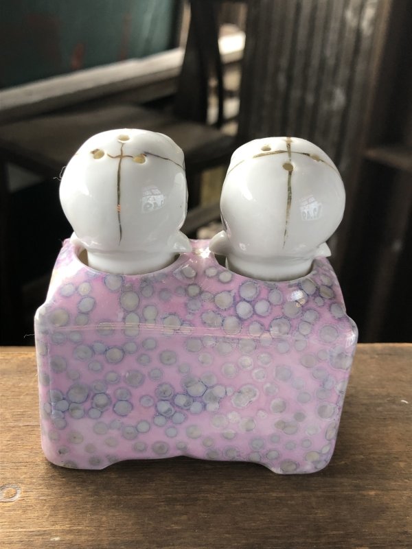 画像3: Vintage Nodding Skulls Salt and Pepper Ceramic Shakers Made in JAPAN (A389)