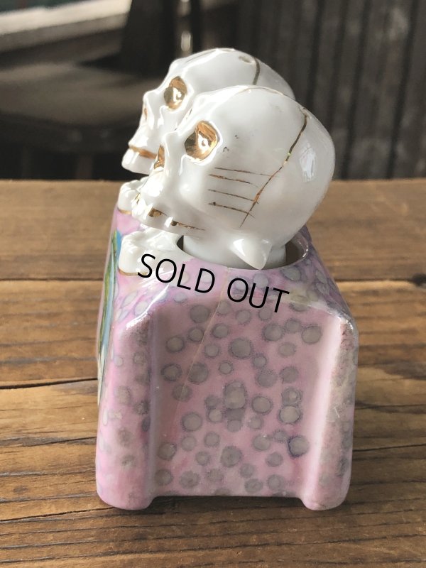 画像14: Vintage Nodding Skulls Salt and Pepper Ceramic Shakers Made in JAPAN (A389)