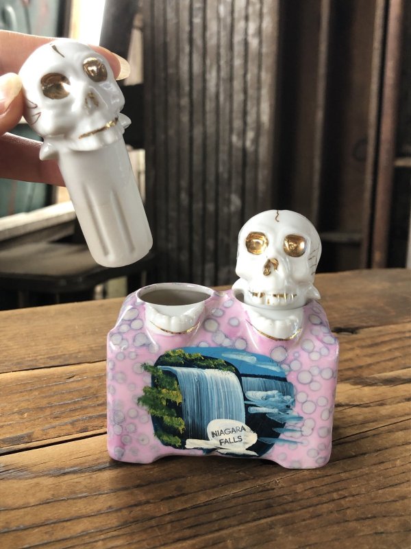 画像12: Vintage Nodding Skulls Salt and Pepper Ceramic Shakers Made in JAPAN (A389)