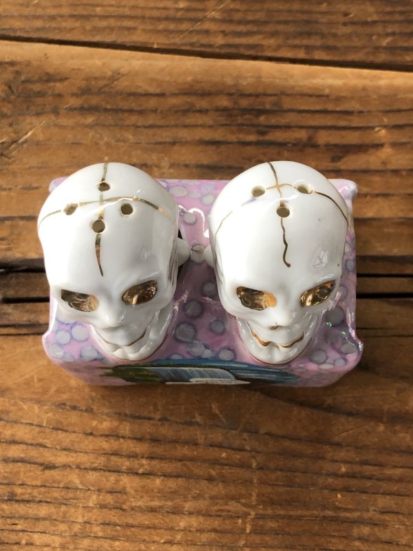 画像6: Vintage Nodding Skulls Salt and Pepper Ceramic Shakers Made in JAPAN (A389)