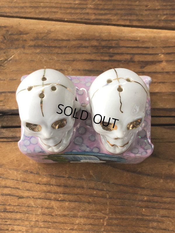 画像6: Vintage Nodding Skulls Salt and Pepper Ceramic Shakers Made in JAPAN (A389)