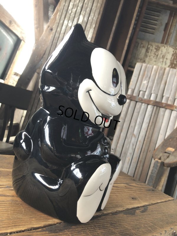 画像10: 90s Vintage Felix The Cat Ceramic Cookie Jar w/box (A390)