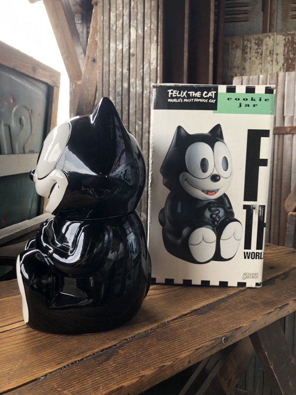 画像2: 90s Vintage Felix The Cat Ceramic Cookie Jar w/box (A390)