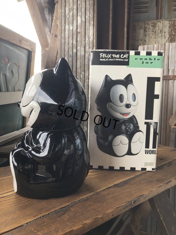 画像2: 90s Vintage Felix The Cat Ceramic Cookie Jar w/box (A390)
